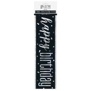 Banner Happy Birthday Black Glitz - Sweets 'n' Things