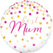 Best Mum Foil Balloon Pink Gold White (Inflated) - Sweets 'n' Things