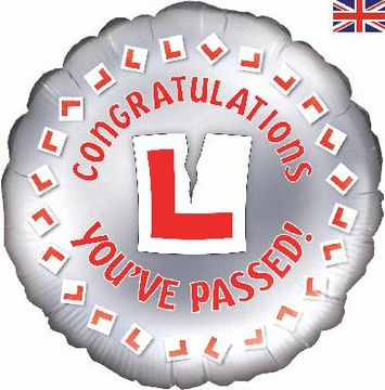 Passed you Driving Test - Helium Filled Foil Balloon (Optional Helium Inflation)