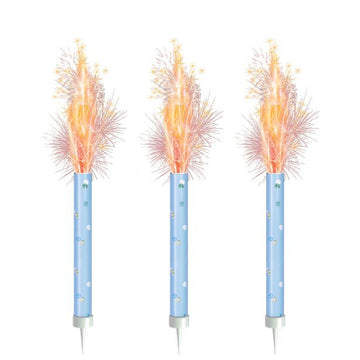 Birthday Blue Glitz Ice Fountains 3 Pack