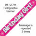 Birthday Girl Banner Pink Holographic - Sweets 'n' Things