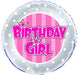 Birthday Girl Pink and Silver Foil Helium Balloon (INFLATED) - Sweets 'n' Things