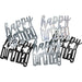 Black Glitz Happy Birthday Table Confetti - Sweets 'n' Things