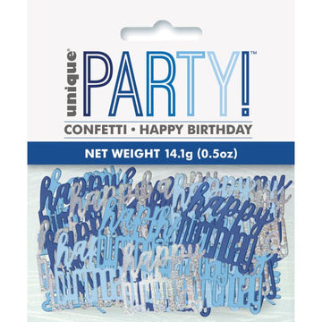 Blue Glitz Happy Birthday Table Confetti