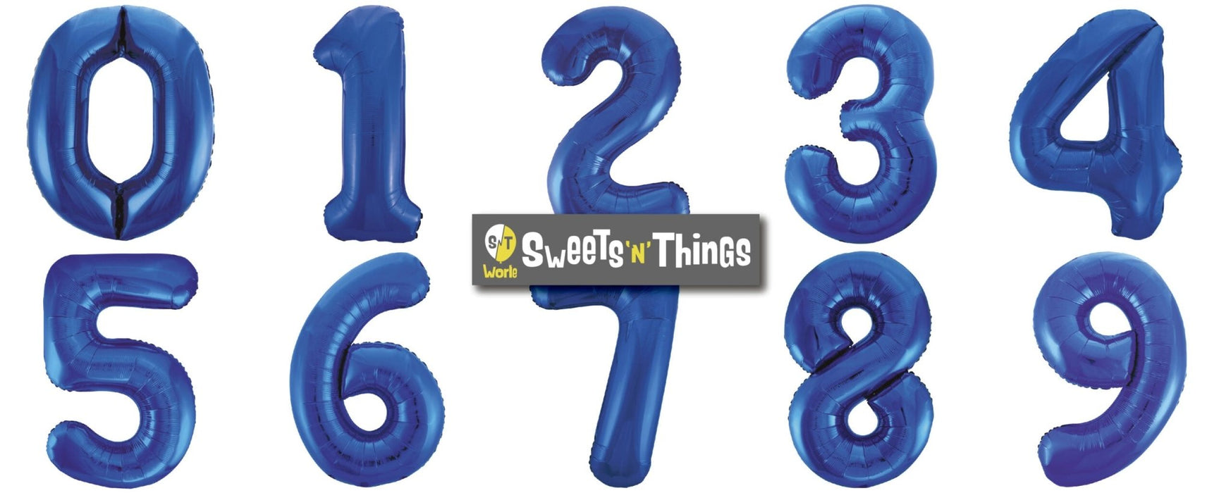 Blue Number 2 Giant Foil Helium Balloon 34" (Inflated) - Sweets 'n' Things