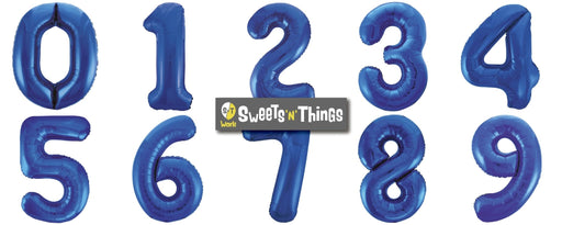 Blue Number 4 Giant Foil Helium Balloon 34" (Inflated) - Sweets 'n' Things