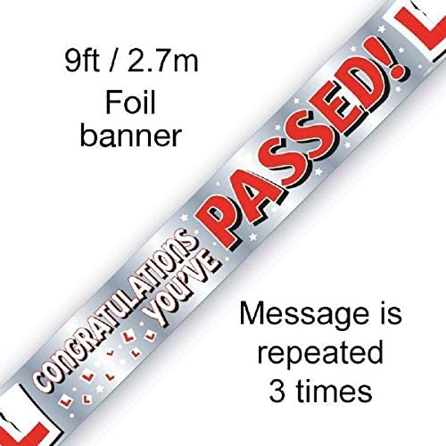 Congratulations You've Passed Driving Test Banner 9ft Long - Sweets 'n' Things