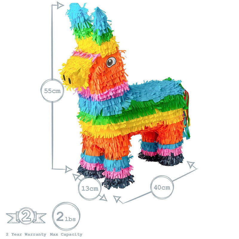 Donkey Piñata - Rainbow Colour - Sweets 'n' Things