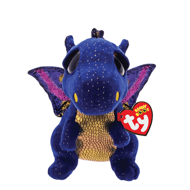 TY Beanie Boo - Saffire the Blue Speckled Dragon