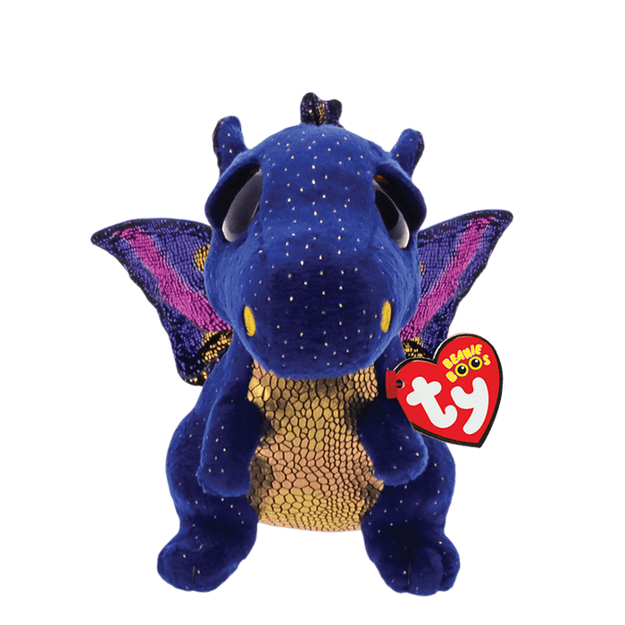 TY Beanie Boo - Saffire the Blue Speckled Dragon