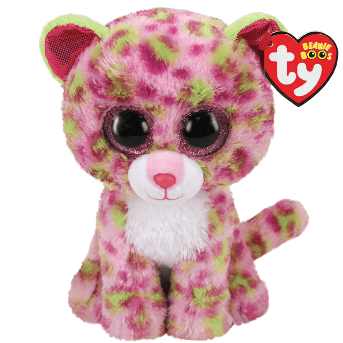 TY Beanie Boo - Lainey the Pink and Green Leopard