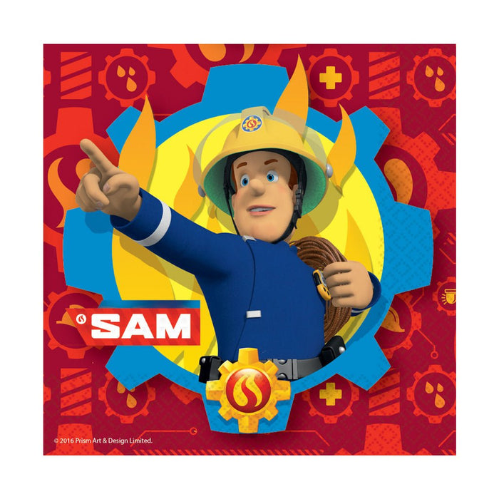Fireman Sam Party Lunch Napkins - Sweets 'n' Things