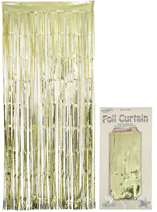 Foil Door Curtain 0.90m x 2.40m Metallic Gold - Sweets 'n' Things