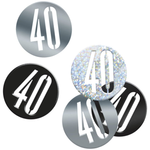 Glitz Black 40 Table Confetti .5Oz - Sweets 'n' Things