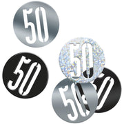 Glitz Black 50 Table Confetti .5Oz - Sweets 'n' Things