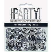 Glitz Black 50 Table Confetti .5Oz - Sweets 'n' Things