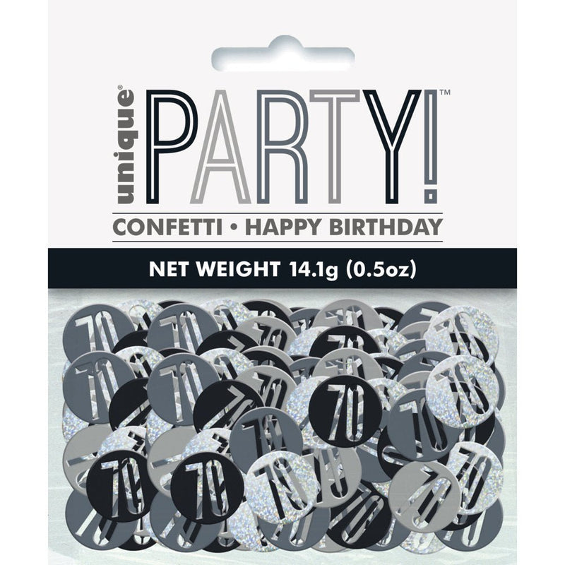 Glitz Black 70 Table Confetti .5Oz - Sweets 'n' Things