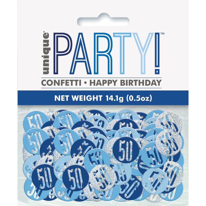 Glitz Blue 50 Table Confetti .5Oz - Sweets 'n' Things