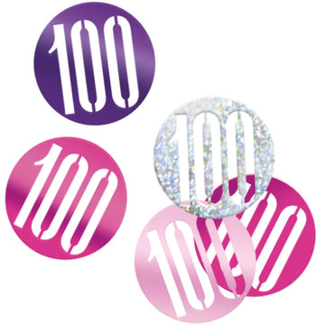 Glitz Pink 100 Table Confetti .5Oz
