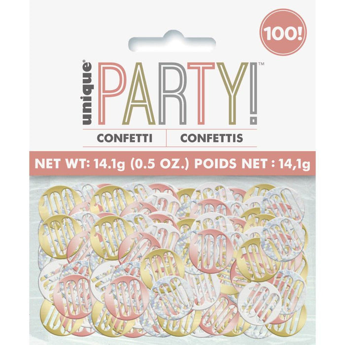 Glitz Rose Gold 100 Table Confetti .5Oz - Sweets 'n' Things