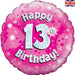 Happy 13th Birthday Pink Holographic 18" Balloon (Optional Inflation) - Sweets 'n' Things