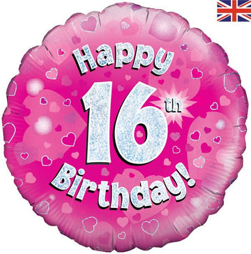 Happy 16th Birthday Pink Holographic