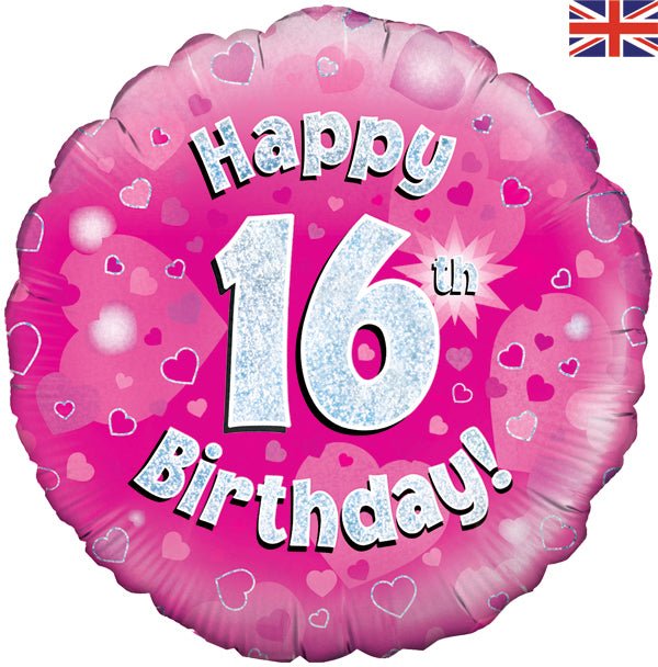 Happy 16th Birthday Pink Holographic - Sweets 'n' Things