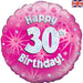 Happy 30th Birthday Pink Holographic Balloon (Helium Inflated) - Sweets 'n' Things