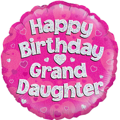Happy Birthday Granddaughter Foil Balloon (Inflated) - Sweets 'n' Things