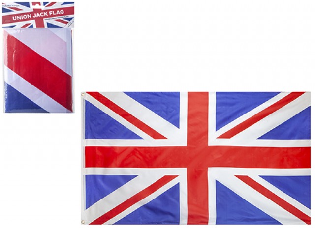 Union Jack Rayon Flag With Grommets 3ft X 5ft [More Stock in Store]