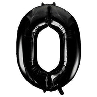 Black Number 0 Giant Foil Helium Balloon 34" (Optional Helium Inflation)