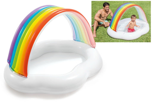 Intex 57141 Pool Baby Canopy Rainbow 1-3A, 142 x 119 x 84 cm - Sweets 'n' Things