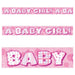 It's a Girl 'A Baby Girl' Banner 9ft Long - Sweets 'n' Things