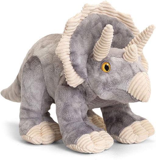 Keel Dinosaur Grey Triceratops Soft Toy 100% Recycled - SE6579 Keeleco - Sweets 'n' Things