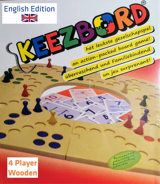 KEEZBORD 4 Person Wooden - English Edition - Sweets 'n' Things