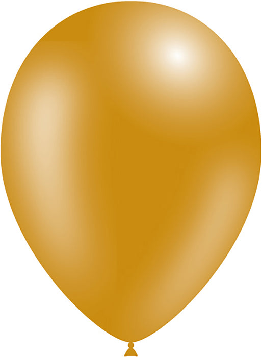Gold Latex Balloons - Optional Helium Filled