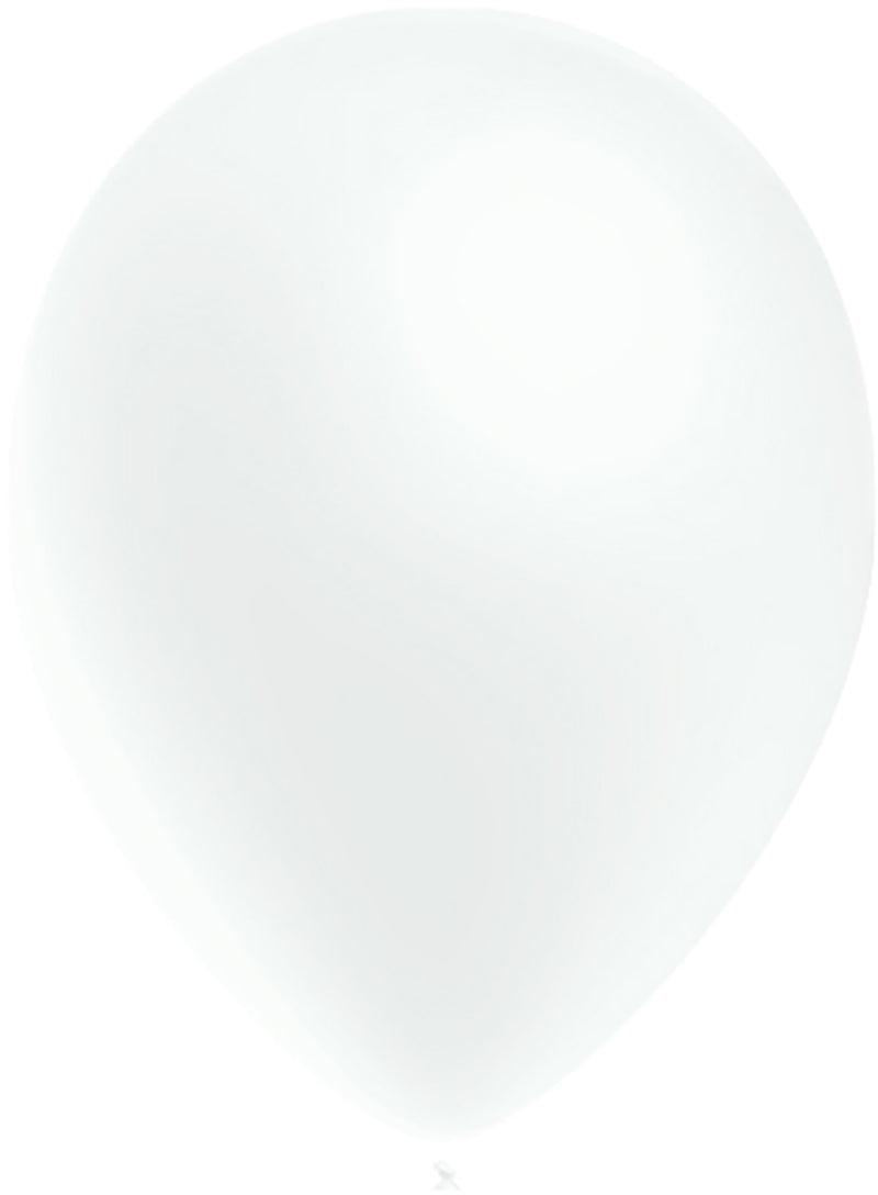 White Latex Balloons - Optional Helium Filled