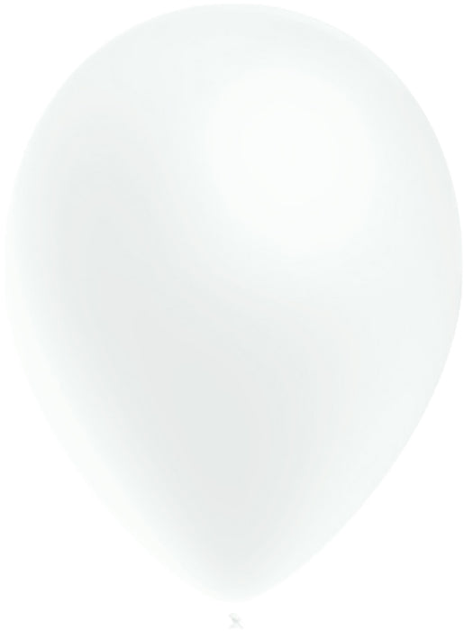 White Latex Balloons - Optional Helium Filled