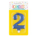 Metallic BLUE Number 2 Birthday Candle - Sweets 'n' Things