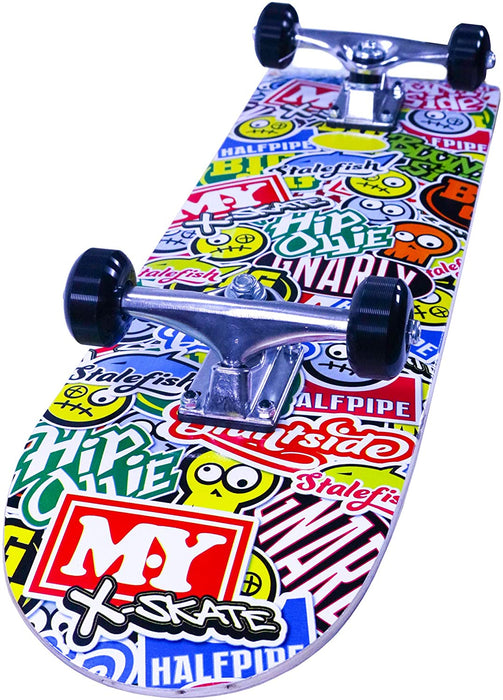 M.Y X-Skate Complete Skateboard 31" Double Kick Beginner Skateboard - Sweets 'n' Things