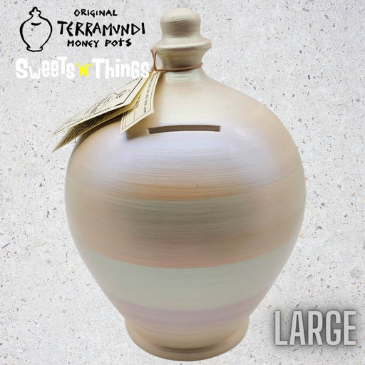 Original Terramundi Deluxe Money Pot Large Pearlized Cream - Sweets 'n' Things