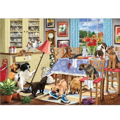 1000 Piece Jigsaw Puzzle - Dogs In The Dining Room