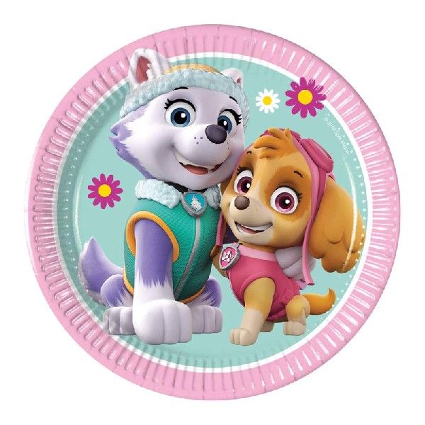 Paw Patrol Everest Sky Party Lunch Plates 20cm - Sweets 'n' Things