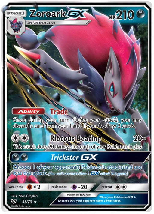 Pokémon Single Card TCG: Zoroark GX 53/73 Ultra Rare (Shining Legends) - Sweets 'n' Things