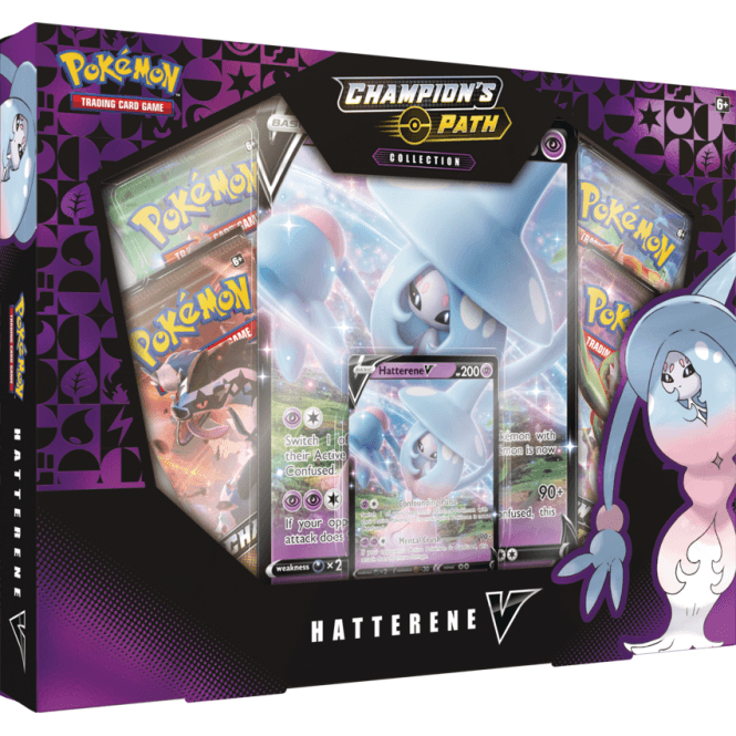 Pokémon SWSH3.5 Champion's Path Collection - Hatterene V Box - Sweets 'n' Things