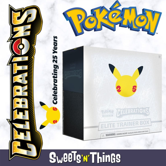 25th anniversary pokemon cards elite trainer box Pokémon TCG: Celebrations Elite Trainer Box ETB — Sweets 'n' Things