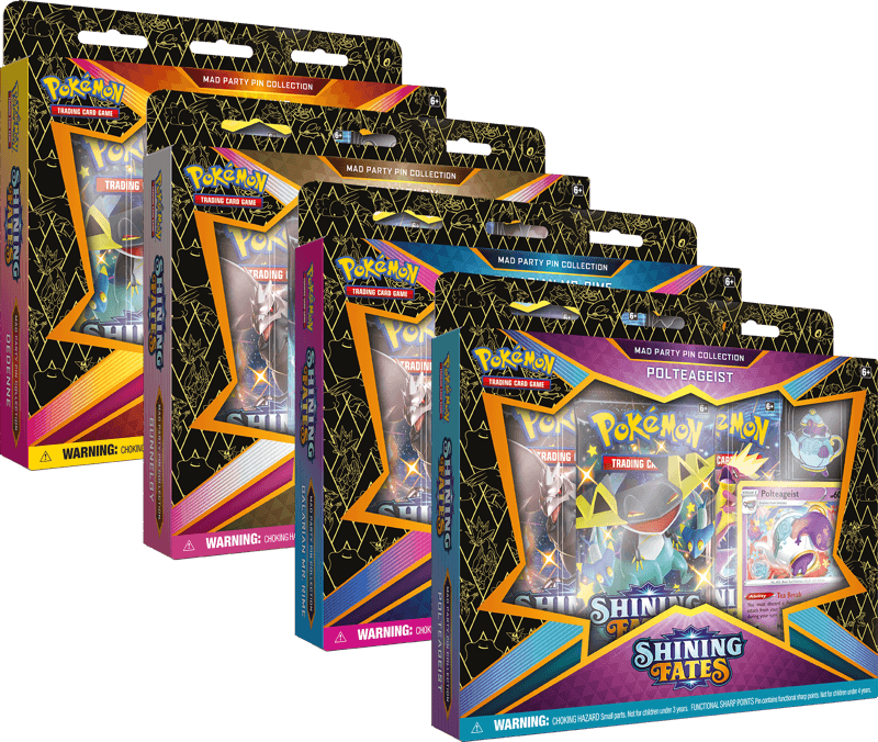 Pokémon TCG: Shining Fates Mad Party Pin Collection Galarian - Sweets 'n' Things