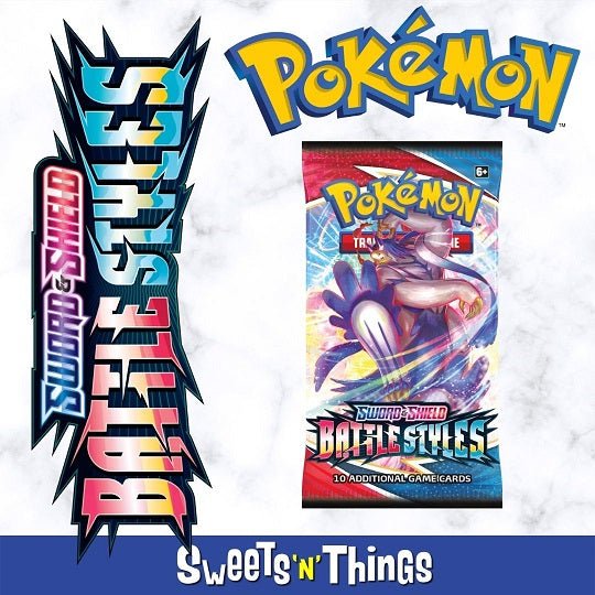 Pokmon TGC: Battle Styles Booster Packet Sword Shield 5.0 Sweets 'n' Things Pokmon TGC: Battle Styles Booster Packet Sword Shield 5.0 Sweets 'n' Things