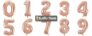 Rose Gold Number 3 Giant Foil Helium Balloon 34" (Inflated) - Sweets 'n' Things