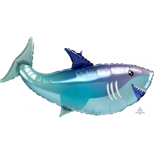 Ocean Buddies Shark SuperShape Foil Balloon (Optional Helium Inflation)